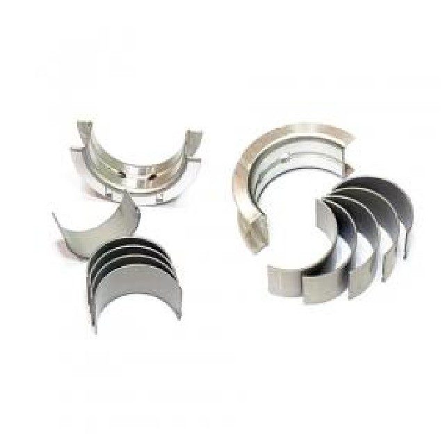 Steel-backed engine main and connecting-rod bearing shells