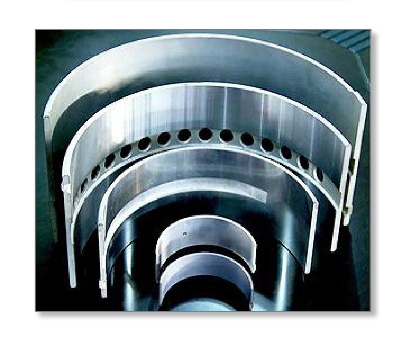 Large-diameter engine bearing shells for high-power diesel engines